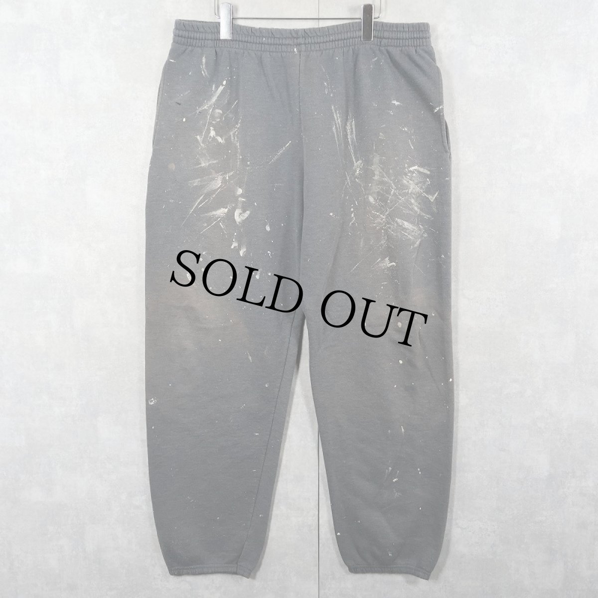 画像1: 2000's FRUIT OF THE LOOM ペンキペイント スウェットパンツ XL (1)