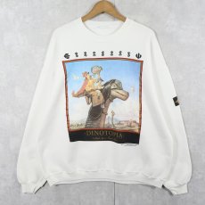 画像1: 90's DINOTOPIA ファンタジー本プリントスウェット (1)
