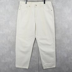 画像1: 90's Levi's 550 RELAXED FIT USA製 ホワイトデニムパンツ W37 (1)