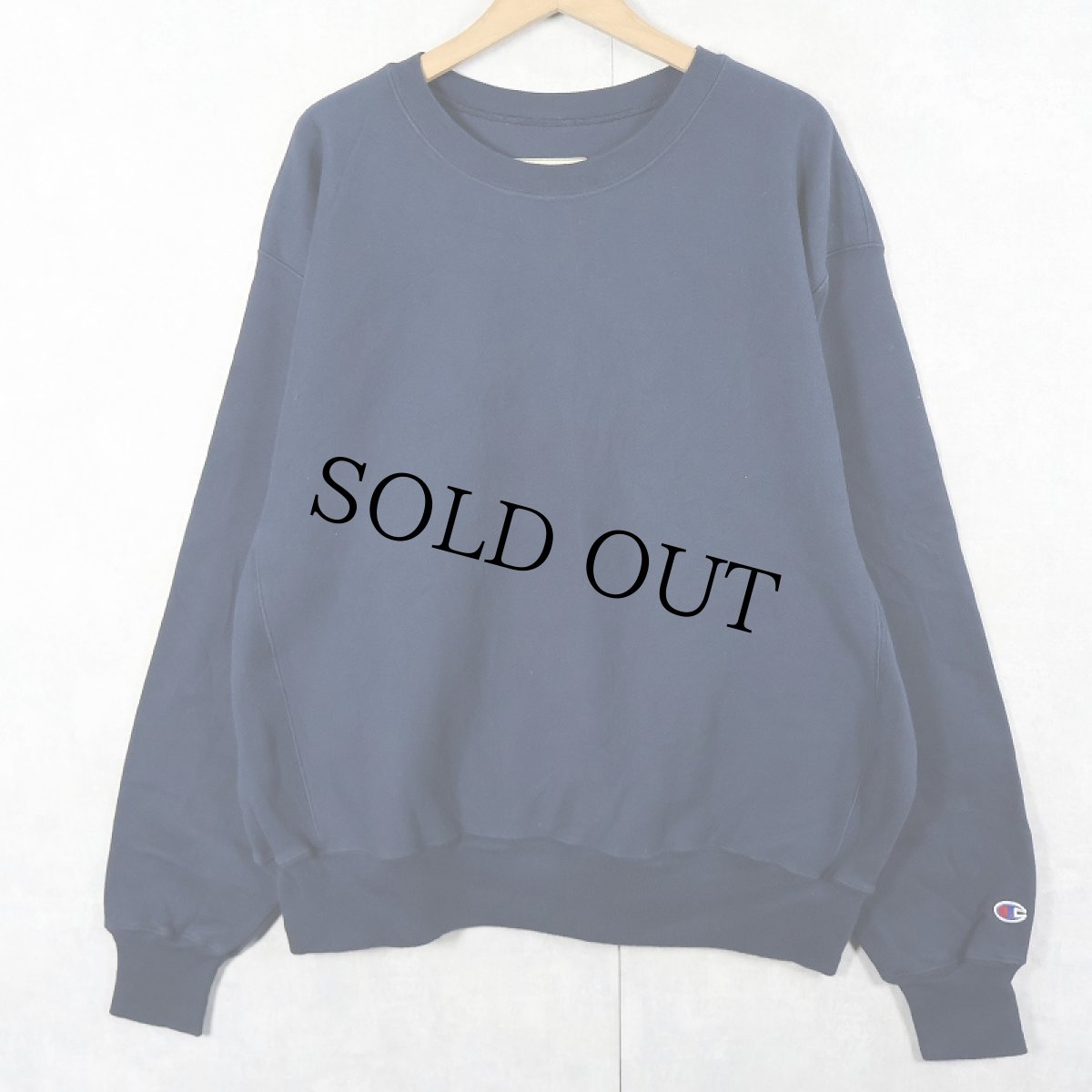 画像1: Champion PREMIUM REVERSE WEAVE 目無し スウェット NAVY L (1)