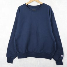 画像1: Champion PREMIUM REVERSE WEAVE 目無し スウェット NAVY L (1)