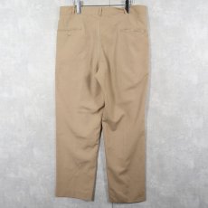 画像2: 70's U.S.ARMY TAN 445 レーヨン混 トラウザーズ W35 (2)