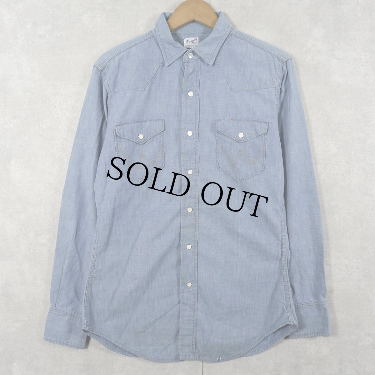 画像1: 60's Wrangler ウエスタンシャンブレーシャツ (1)