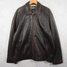 画像1: NAUTICA レザージャケット BROWN size42 (1)