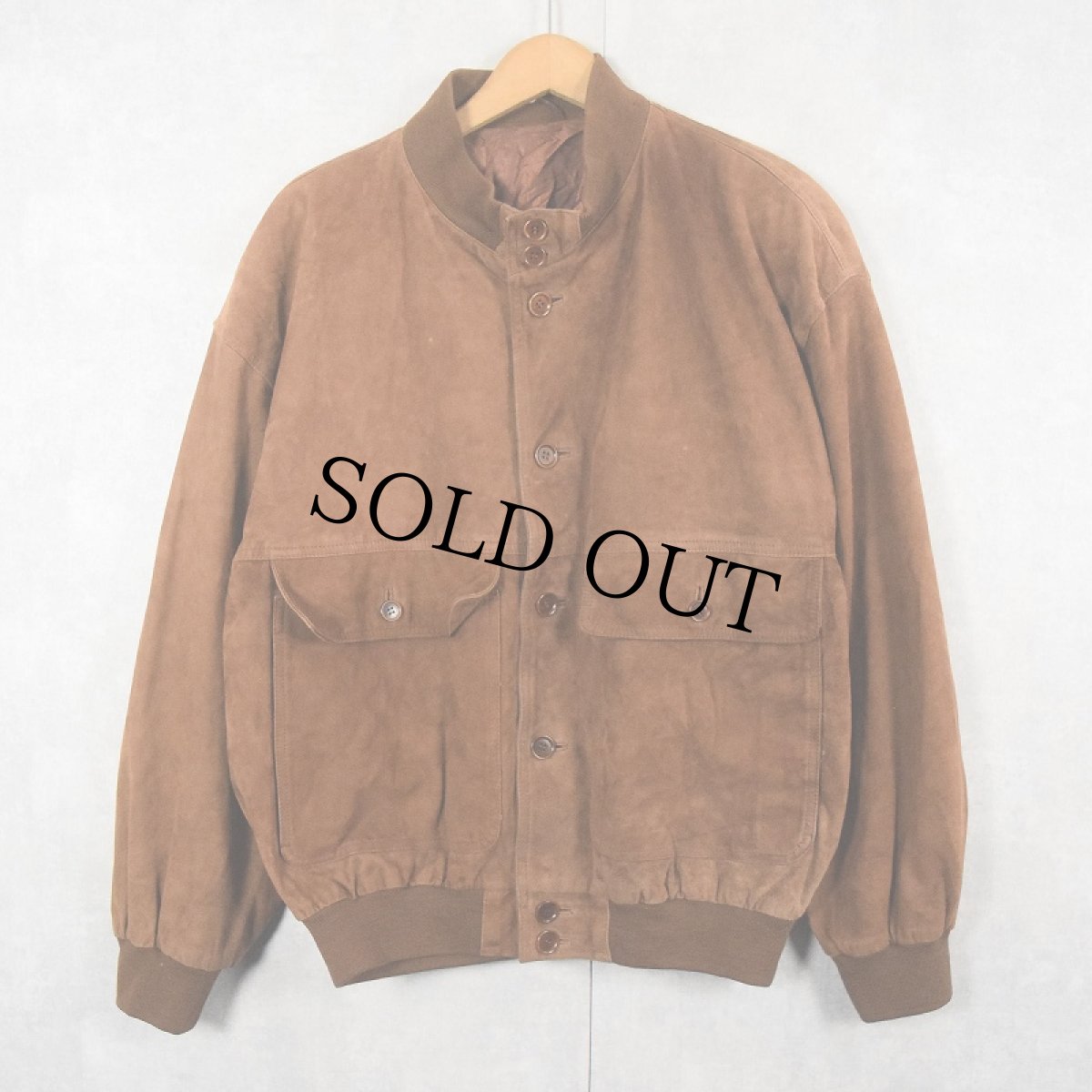 画像1: MARKS&SPENCER "A-1 TYPE" スエードレザージャケット (1)