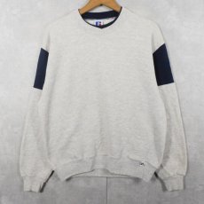 画像1: 90's RUSSELL ATHLETIC USA製 切り替えデザインスウェット M (1)