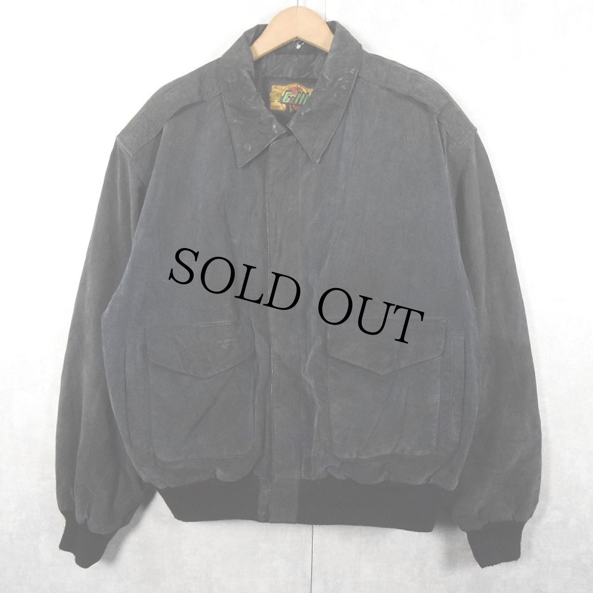 画像1: G-III "A-2 TYPE" スエードレザージャケット M (1)