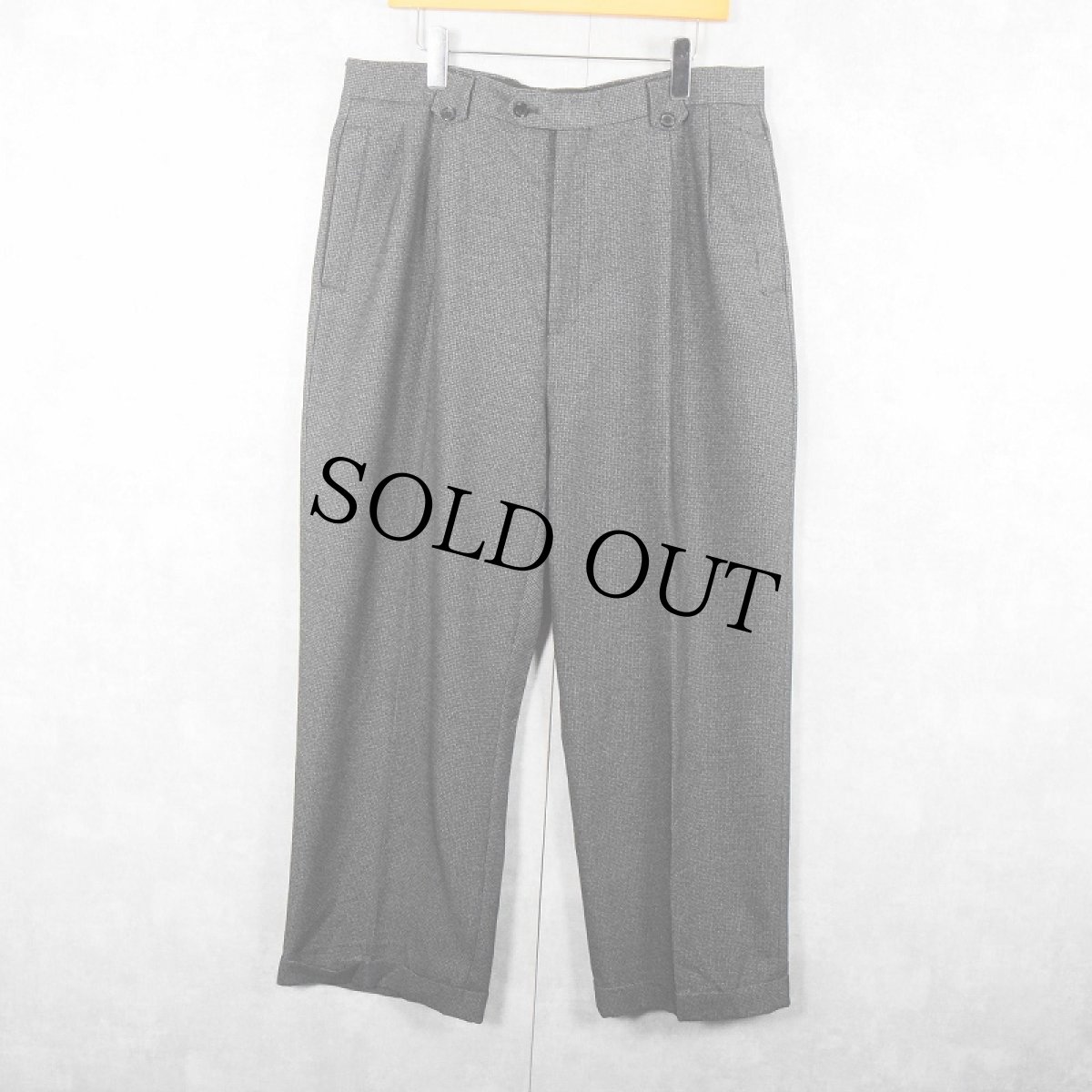 画像1: BAGAZIO インバーテッドプリーツ スラックス W37 (1)