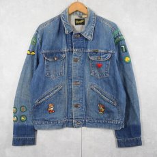 画像1: 70's Wrangler USA製 124MJ デニムジャケット ワッペン付き デニムジャケット size44  (1)