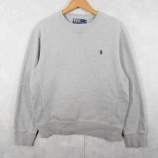 画像1: POLO Ralph Lauren 前V ロゴ刺繍スウェット S (1)
