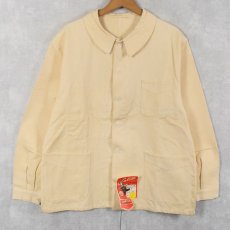 画像1: 60's EURO SOLIDA ヘリンボーンツイル カバーオール DEADSTOCK SIZE50  (1)