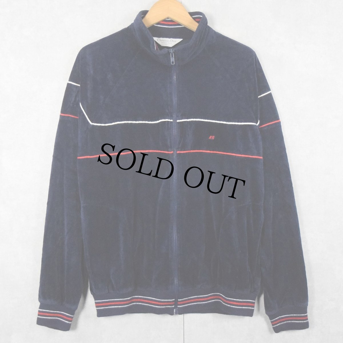 画像1: 80〜90's Christian Dior MONSIEUR ベロアトラックジャケット NAVY L (1)