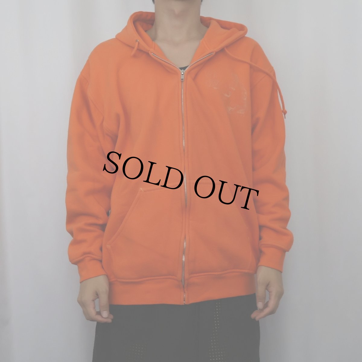 画像2: 90's Lee 裏サーマル 無地 スウェットジップパーカー L (2)