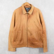 画像1: POLO Ralph Lauren チンスト付き レザージャケット XL (1)