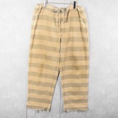 画像1: 〜60's HBT コットン プリズナートラウザーズ W45 (1)