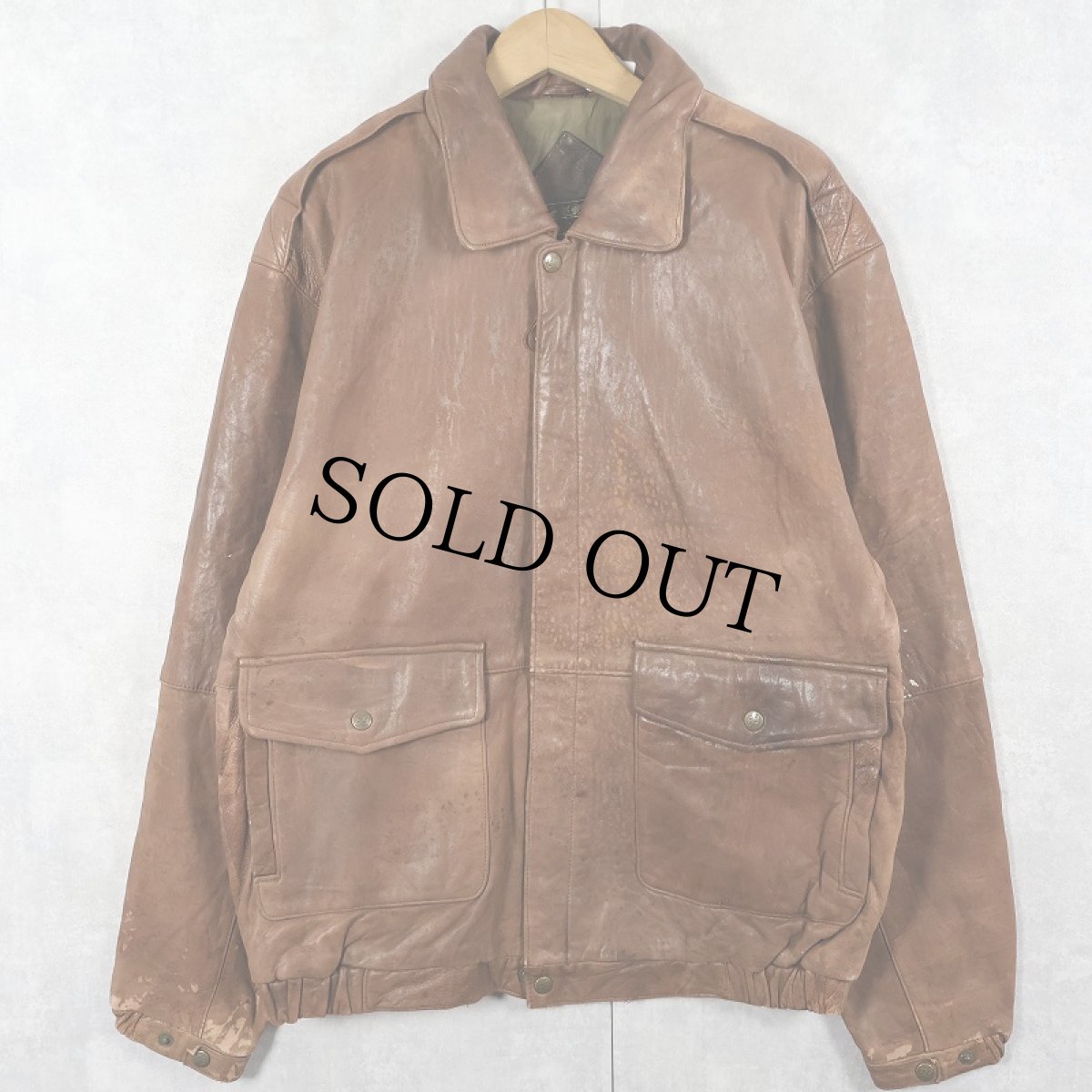 画像1: 80's Eddie Bauer "A-2 TYPE" レザージャケット (1)