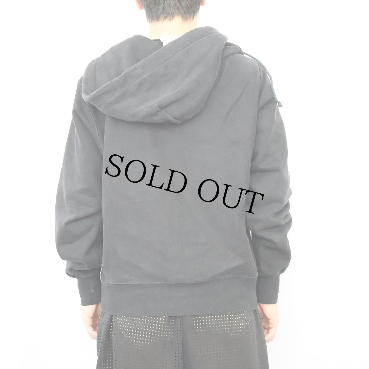 画像3: 90's RUSSELL ATHLETIC 無地 スウェットジップパーカー BLACK XXL (3)