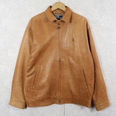 画像1: POLO Ralph Lauren チンスト付き レザージャケット M (1)