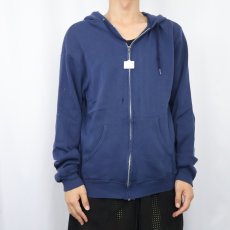 画像2: 70〜80's 無地スウェットジップパーカー NAVY (2)