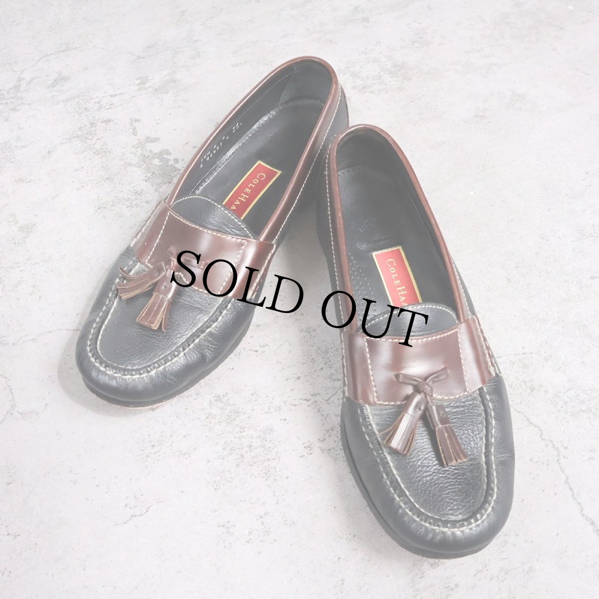 画像1: COLE HAAN 2トーン タッセルローファー 29cm (1)