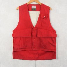 画像1: 50〜60's FALCON BRAND × Abercrombie & Fitch CANADA製 メッシュ切り替え コットンハンティングベスト (1)