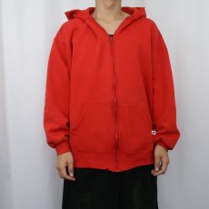画像2: 90's RUSSELL ATHLETIC USA製 無地 スウェットジップパーカー XXL (2)