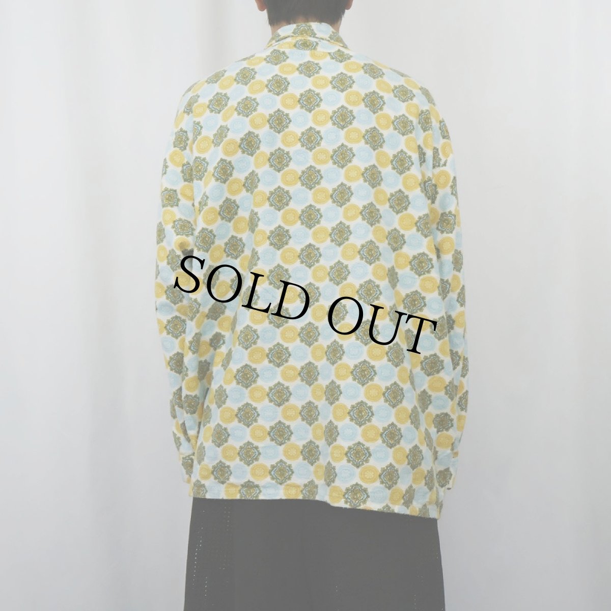 画像3: 70's Archdale 総柄 オープンカラープリントネルシャツ (3)