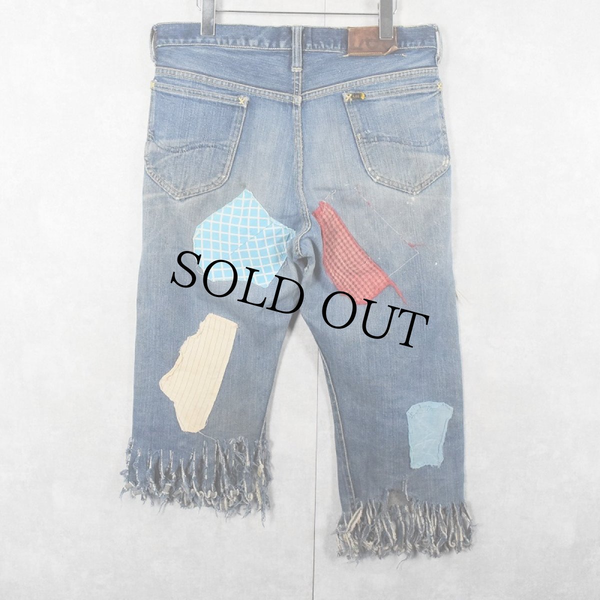 画像2: 50's Lee 101Z センター赤タグ リメイクデニムパンツ W33 (2)