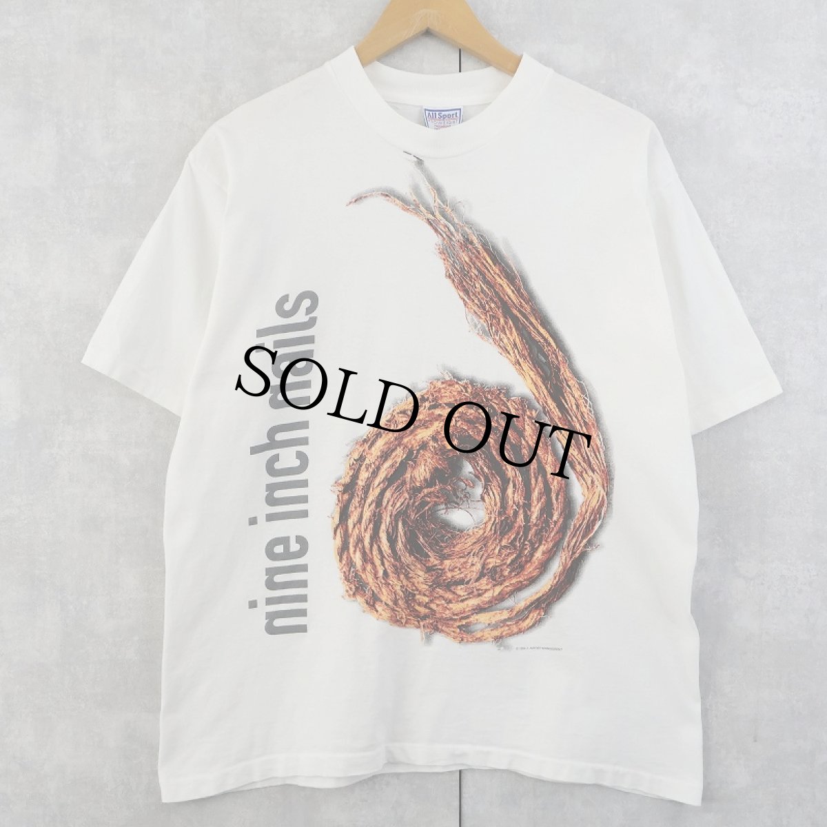画像1: 90's NINE INCH NAILS USA製 "Further Down The Spiral" ロックバンドプリントTシャツ L (1)