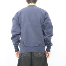 画像3: 90's MV SPORT REVERSE WEAVE TYPE USA製 パネル切り替え 刺繍スウェット NAVY×GREEN M (3)