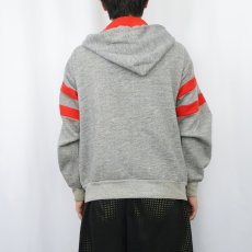 画像4: 80's Sutton Place 切り替えデザイン スウェットジップパーカー L (4)