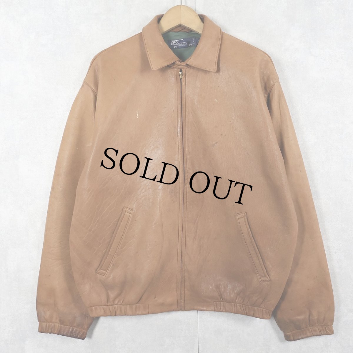 画像1: POLO Ralph Lauren チンスト付き レザージャケット S (1)