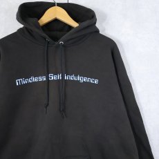 画像1: Mindless Self Indulgence ロックバンド ロゴプリントスウェットフーディー BLACK XL (1)