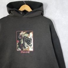 画像1: fuct skateboard "Ghost Rider " プリントスウェットフーディー BLACK XL (1)