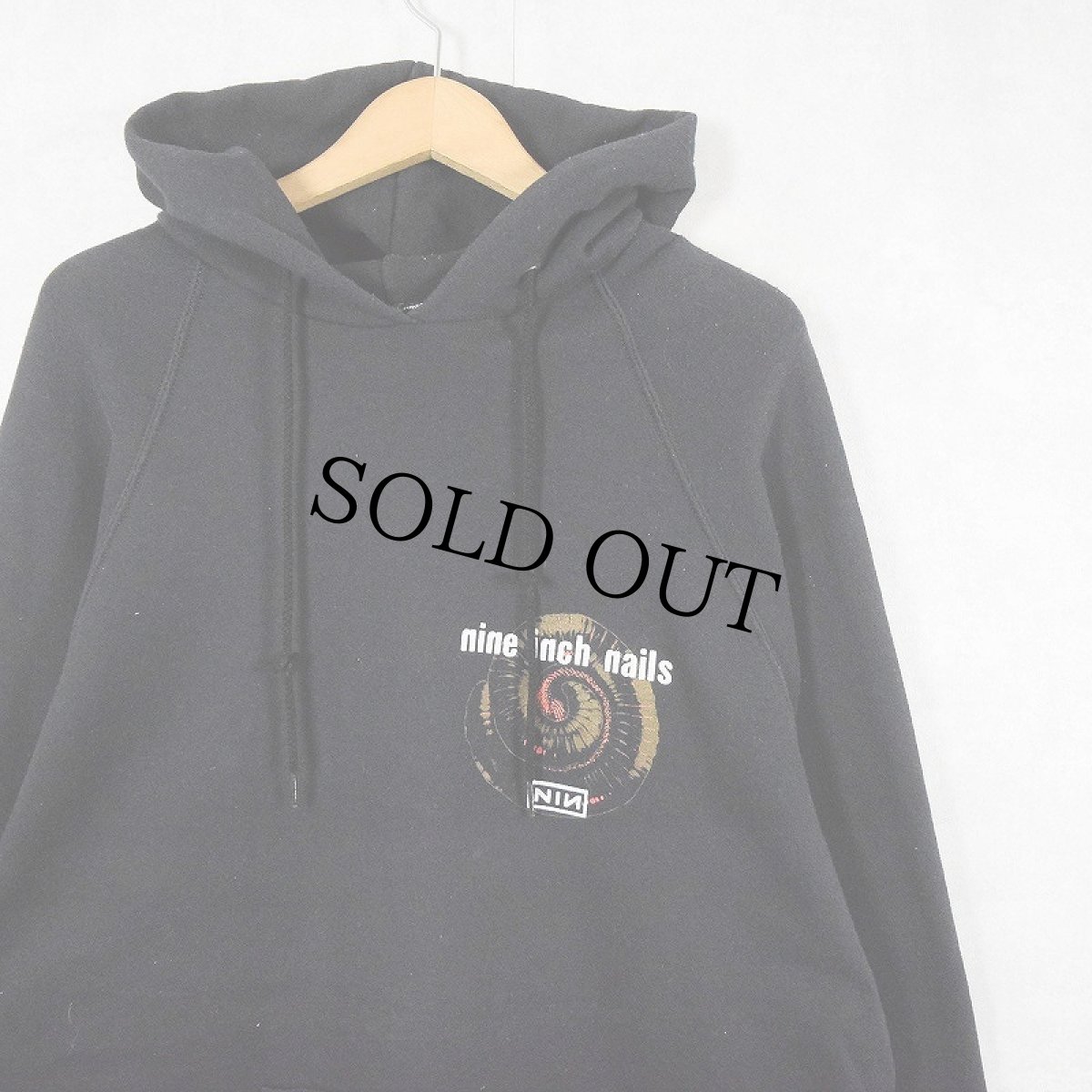 画像1: 90's Nine Inch Nails "closer" ロックバンド プリントスエットフーディー BLACK XL (1)