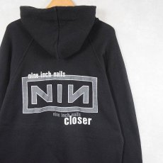 画像2: 90's Nine Inch Nails "closer" ロックバンド プリントスエットフーディー BLACK XL (2)