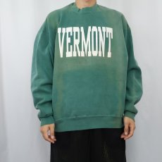 画像2: 90's FRUIT OF THE LOOM USA製 "VERMONT" 後染め プリントスウェット XL (2)