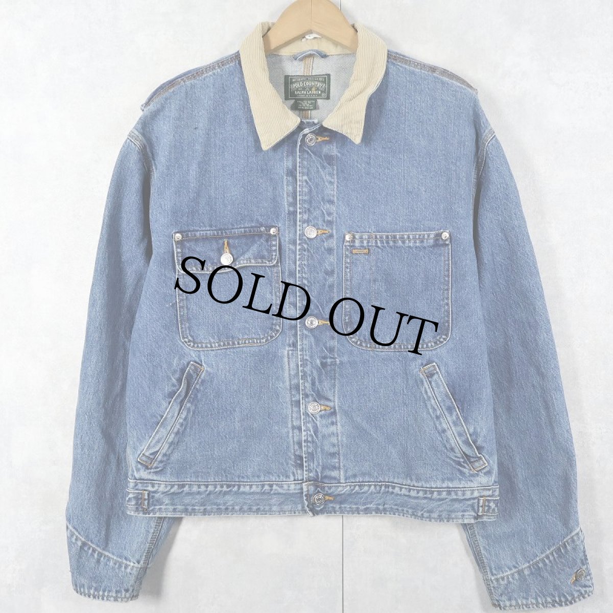 画像1: 80〜90's POLO COUNTRY Ralph Lauren USA製 デニムジャケット M (1)