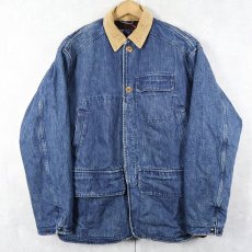 画像1: POLO Ralph Lauren ブランケットライナー デニムハンティングジャケット M (1)