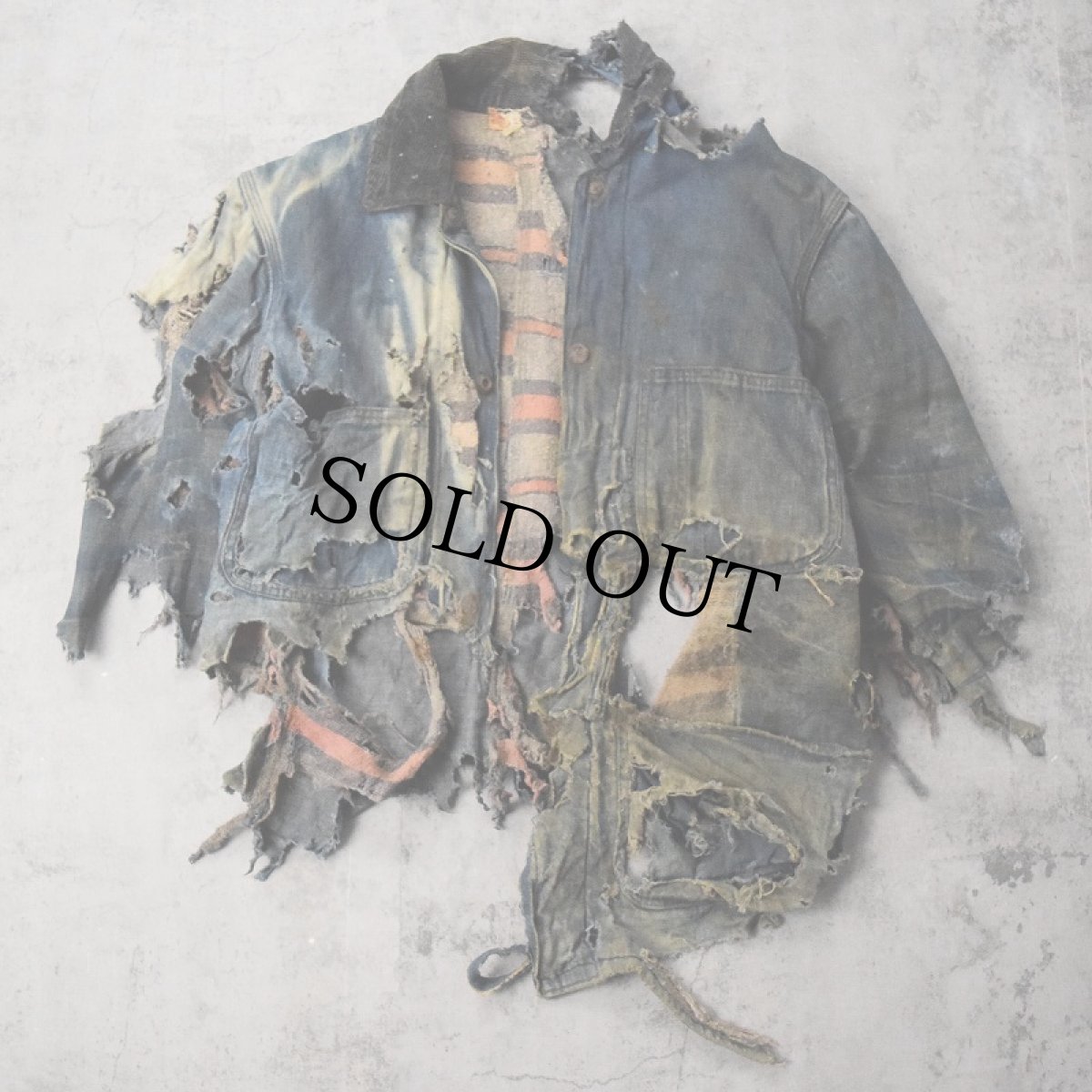 画像1: 40's DUBBLE WARE ブランケットライナー デニムカバーオール (1)