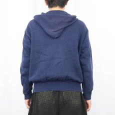 画像3: 70〜80's 裏サーマル 無地スウェットジップパーカー NAVY (3)