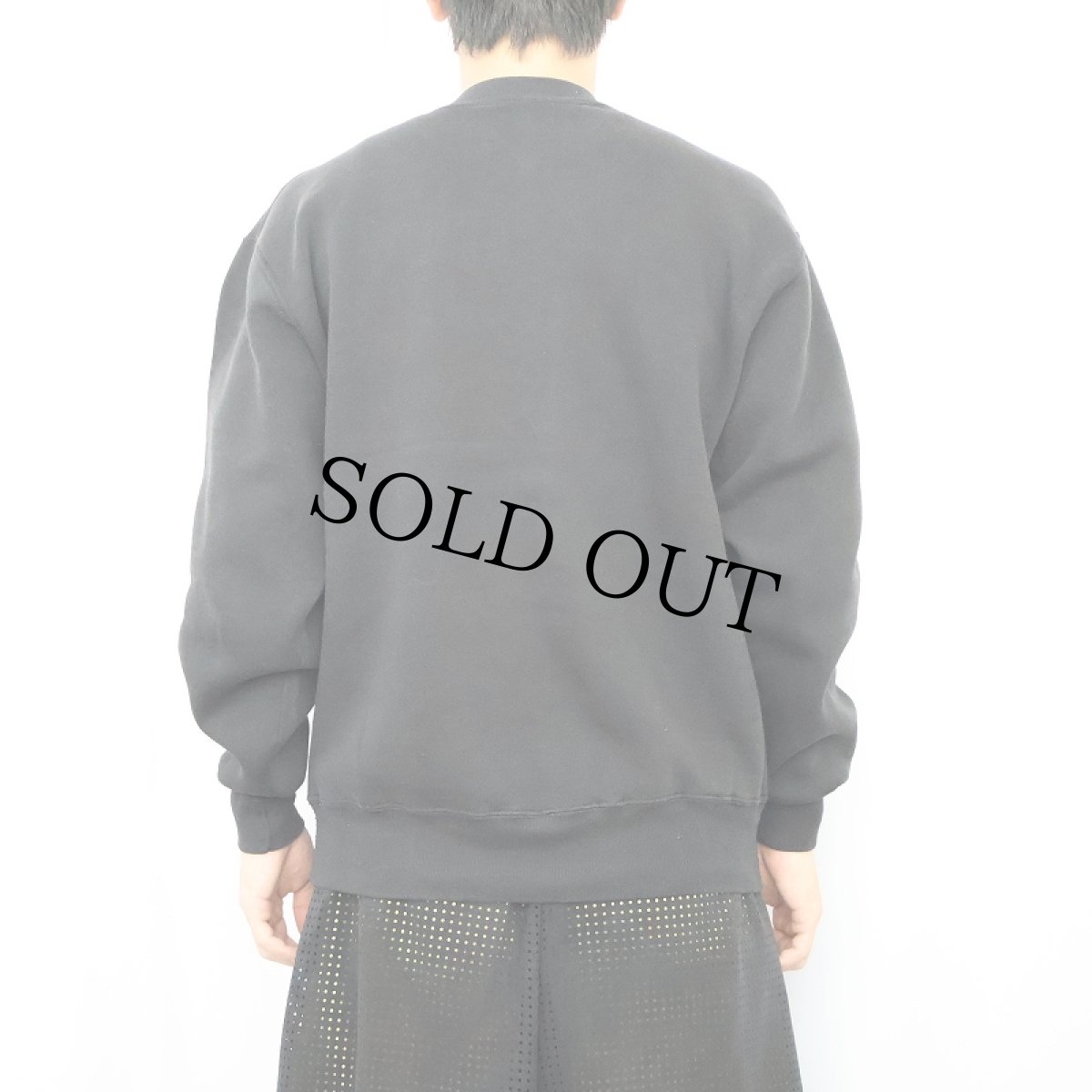 画像3: 90's Ken Done USA製 前V アートプリントスウェット BLACK (3)