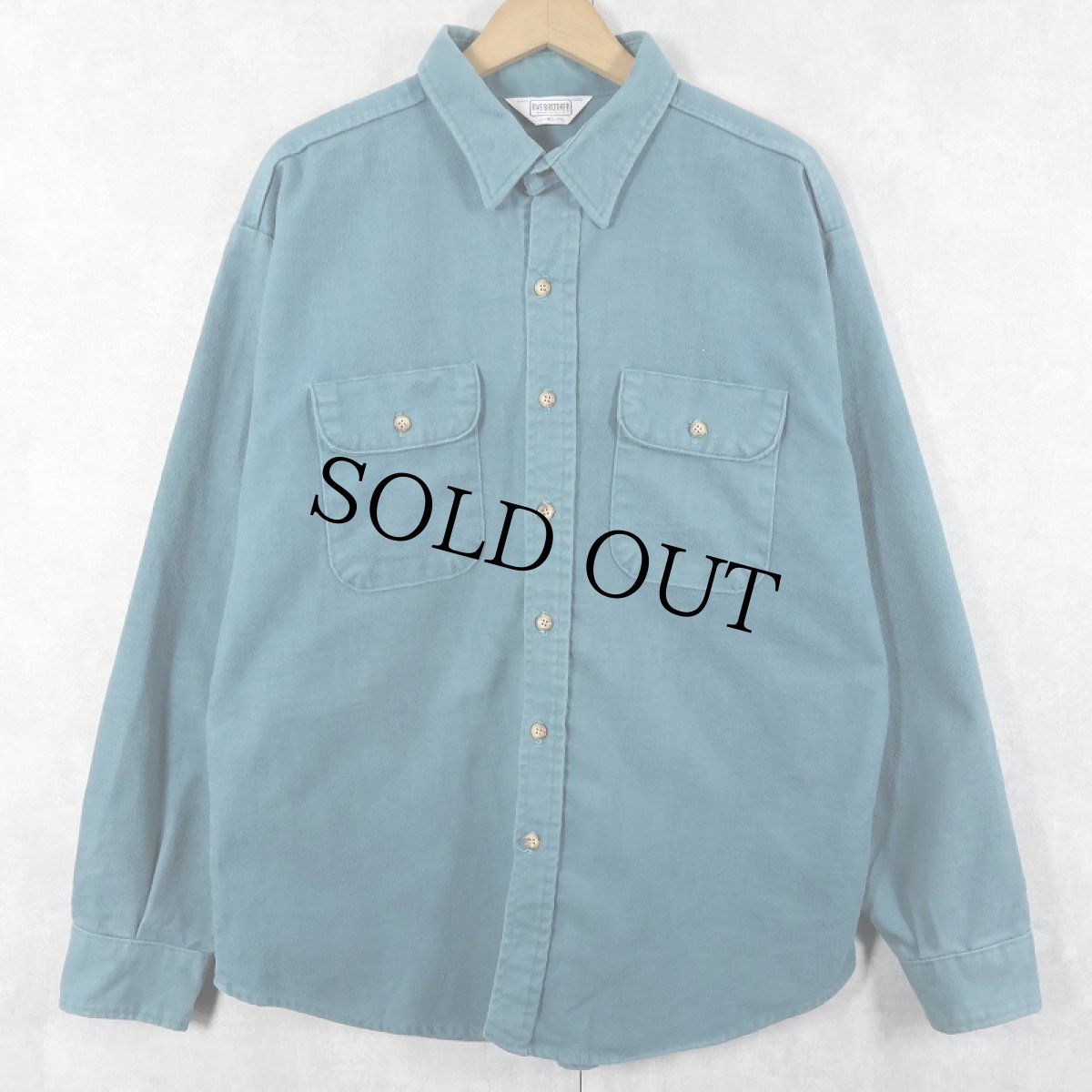 画像1: 80's FIVE BROTHER USA製 シャモアクロスシャツ XL (1)