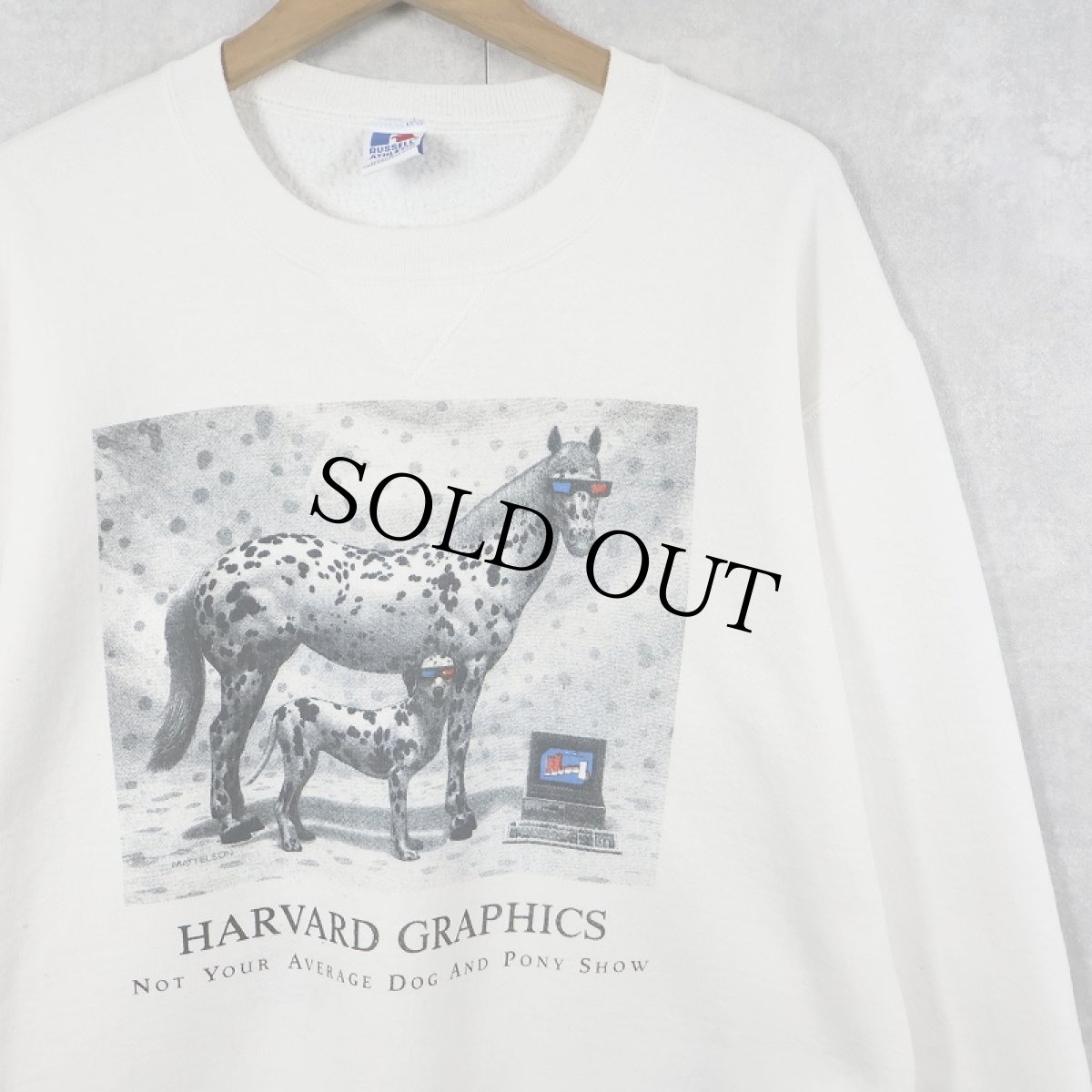 画像1: 90's Software Publishing Corporation USA製 "Harvard Graphics" ソフトウェア企業 プリントTシャツ L (1)