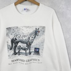 画像1: 90's Software Publishing Corporation USA製 "Harvard Graphics" ソフトウェア企業 プリントTシャツ L (1)