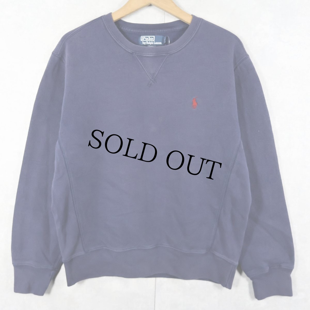 画像1: POLO Ralph Lauren 前V ロゴ刺繍スウェット M (1)