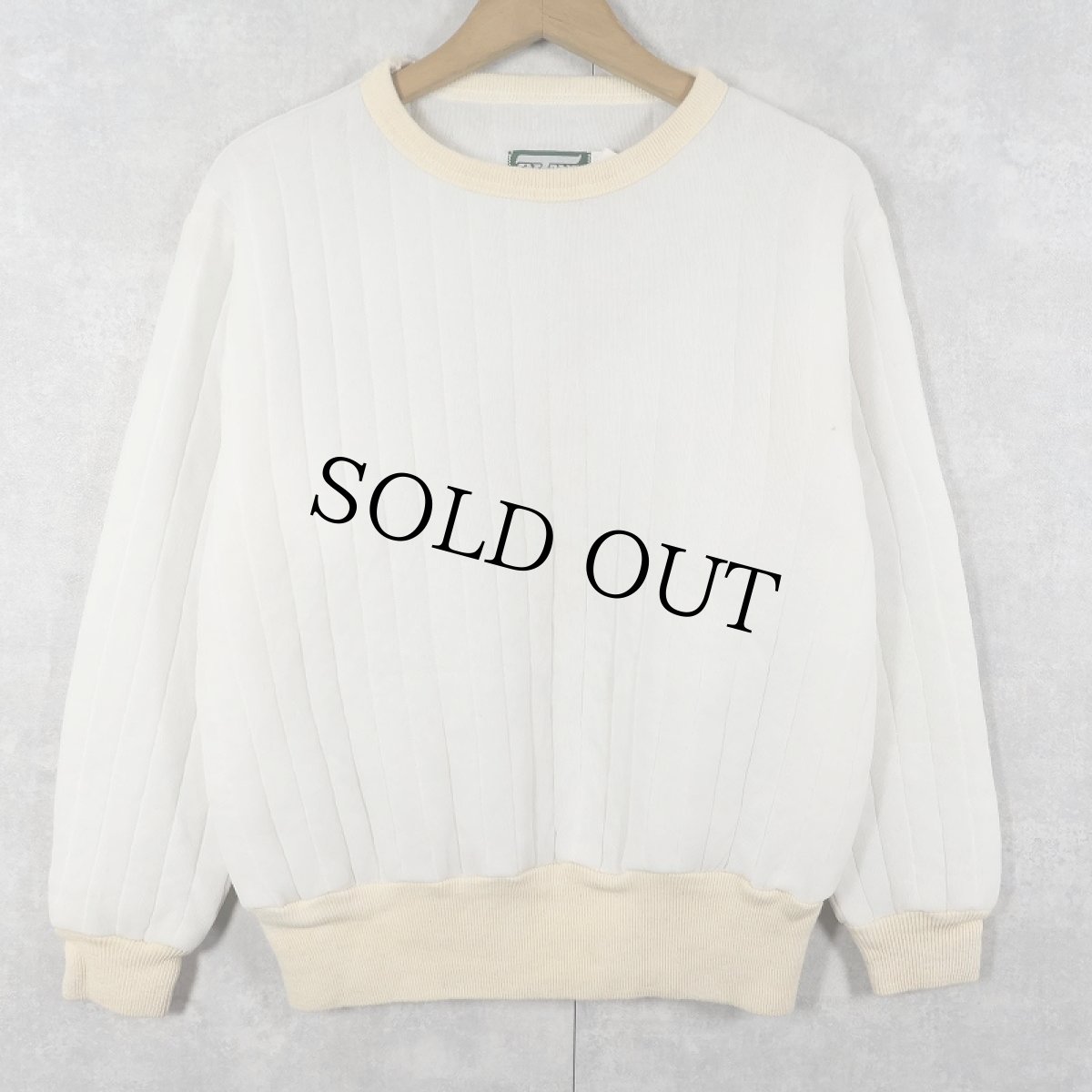 画像1: 80's SAFTBAK USA製 キルティングスウェット L (1)