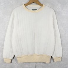 画像1: 80's SAFTBAK USA製 キルティングスウェット L (1)