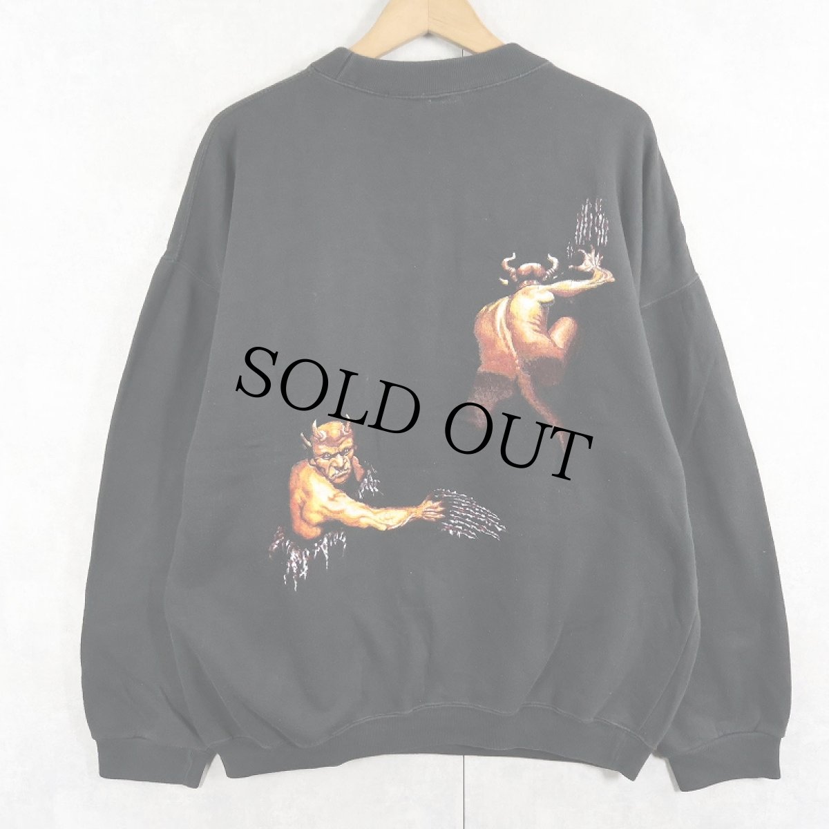 画像2: 90's MEGADETH ヘヴィメタルバンドプリントスウェット BLACK XL (2)