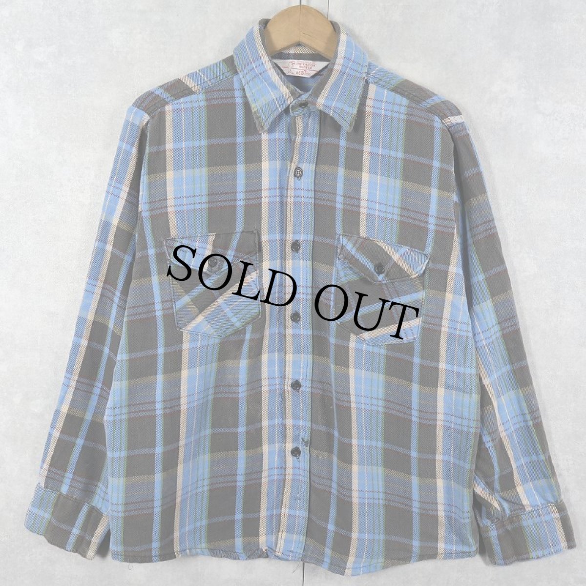 画像1: 80's JIM CATFISH HUNTER ライトネルシャツ (1)